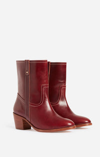 30 QTY RELIQUAT 150 // BETTERAVE / Bottines en Cuir à Tannage Végétal - BETTERAVE