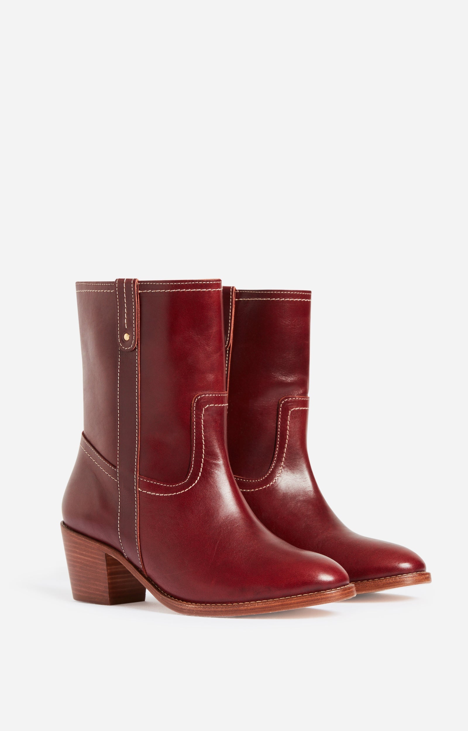 30 QTY RELIQUAT 150 // BETTERAVE / Bottines en Cuir à Tannage Végétal - BETTERAVE