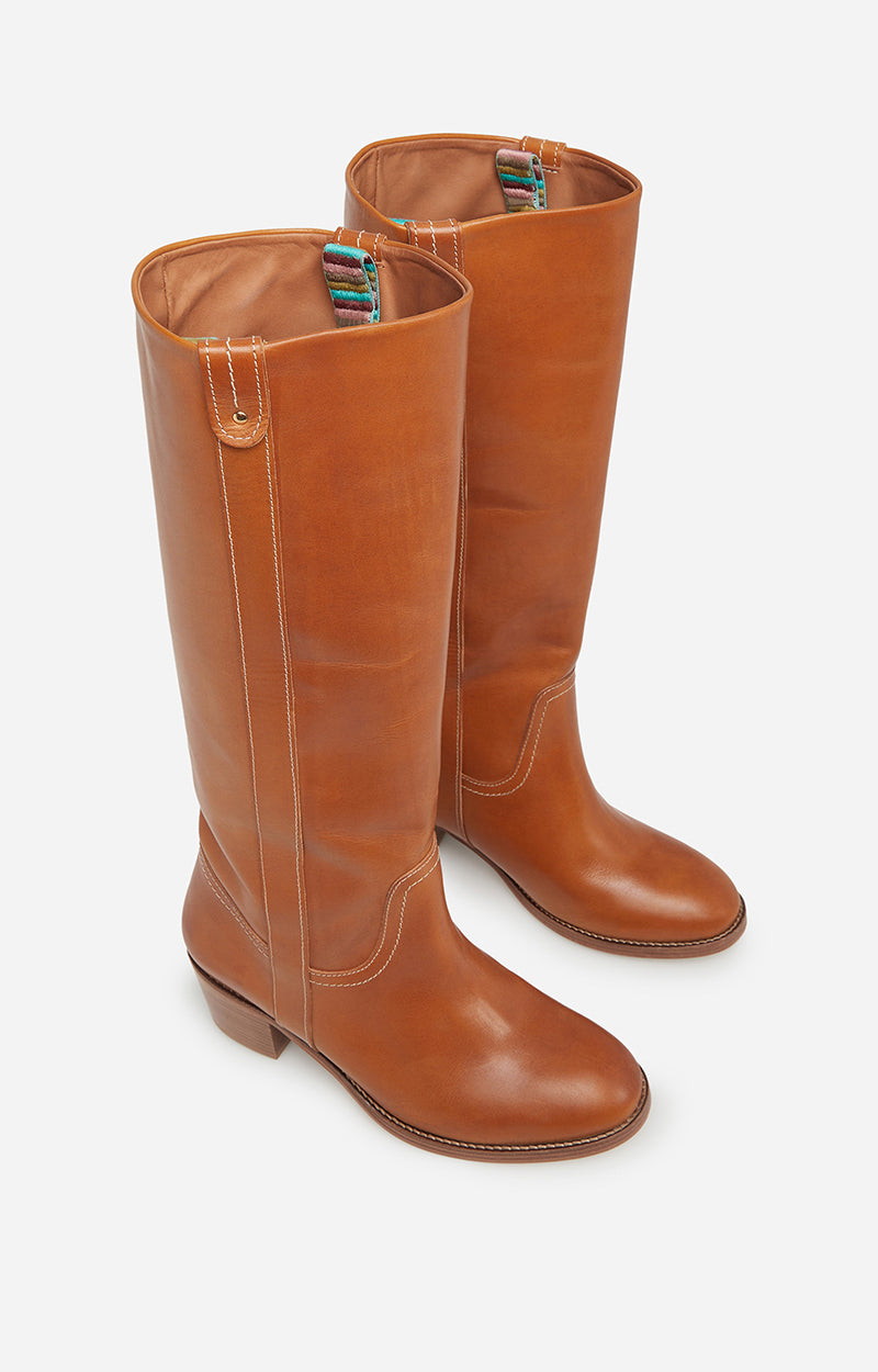 34 QTY RELIQUAT 190 // MIEL / Bottes en Cuir à Tannage Végétal - MIEL