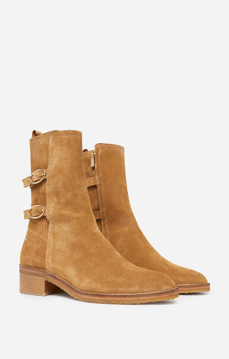 Bottines 45 en suède - Macadamia