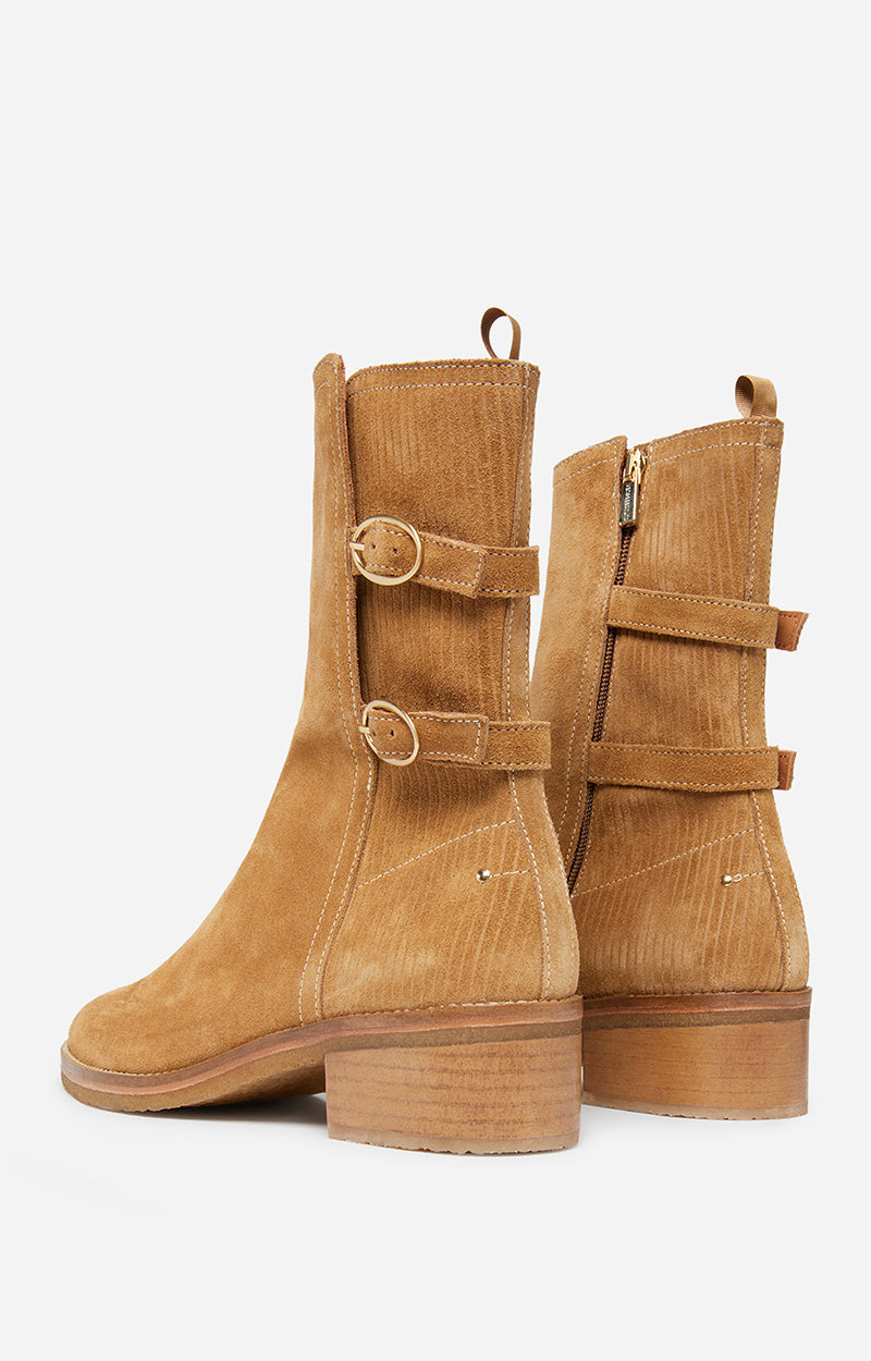 Bottines 45 en suède - Macadamia
