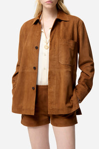RECO : 195 // Veste Florys en cuir - Chocolat