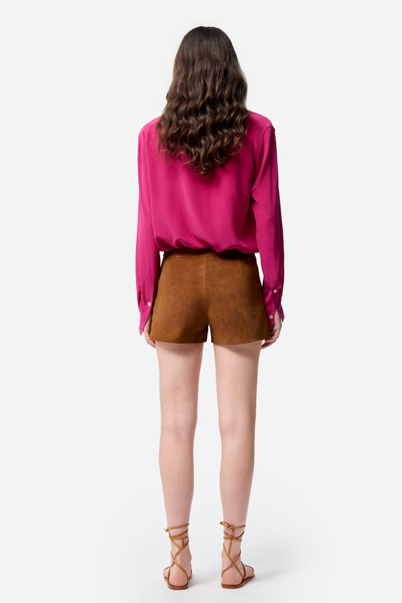 Eris suede shorts - Chocolate