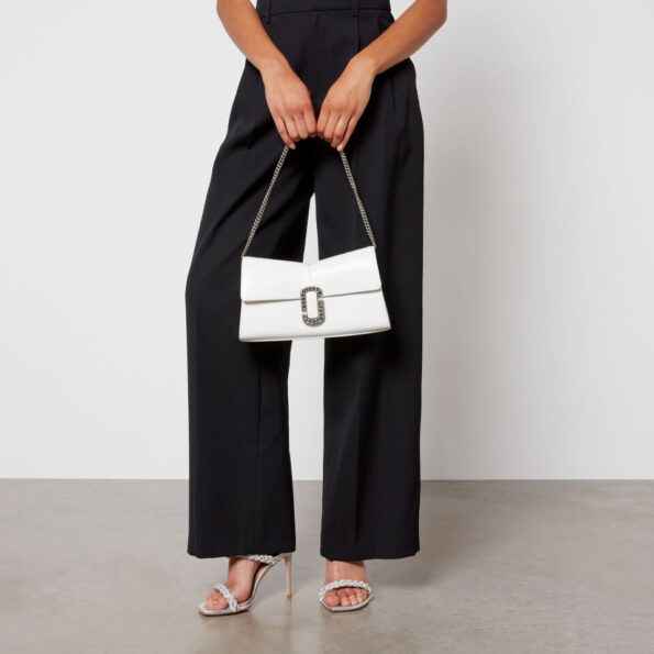 Petit sac à poignée en cuir - White