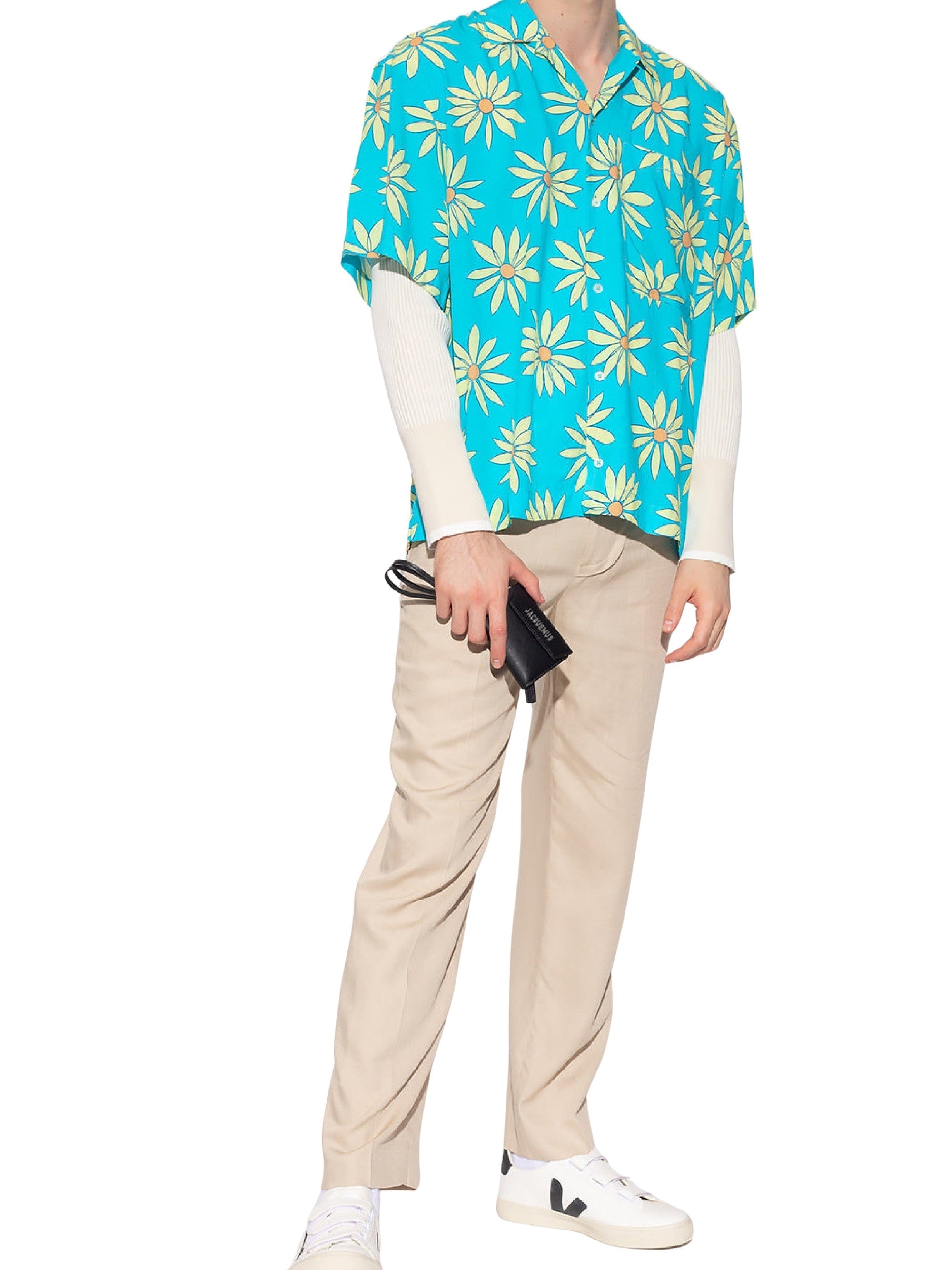 PRINT GREEN/BLUE FLOWERS LA CHEMISE JEAN