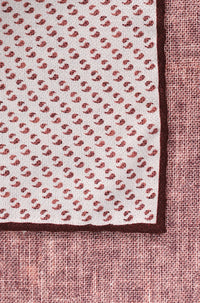 Silk pocket square - Dark Red