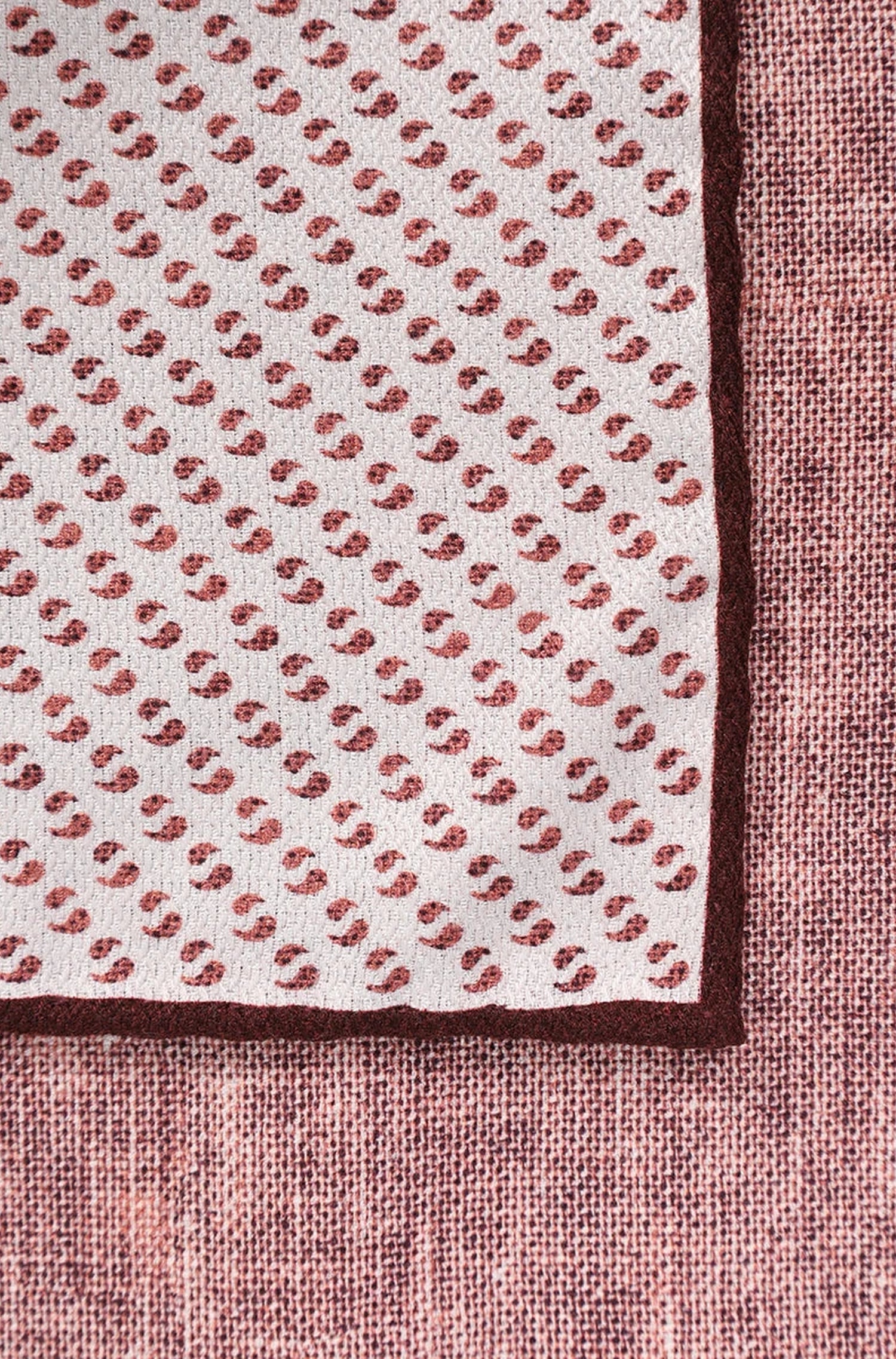 Silk pocket square - Dark Red
