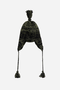 ZNOSTOCK_OLIVE & BLACK HAT BEANIE - Olive & Black