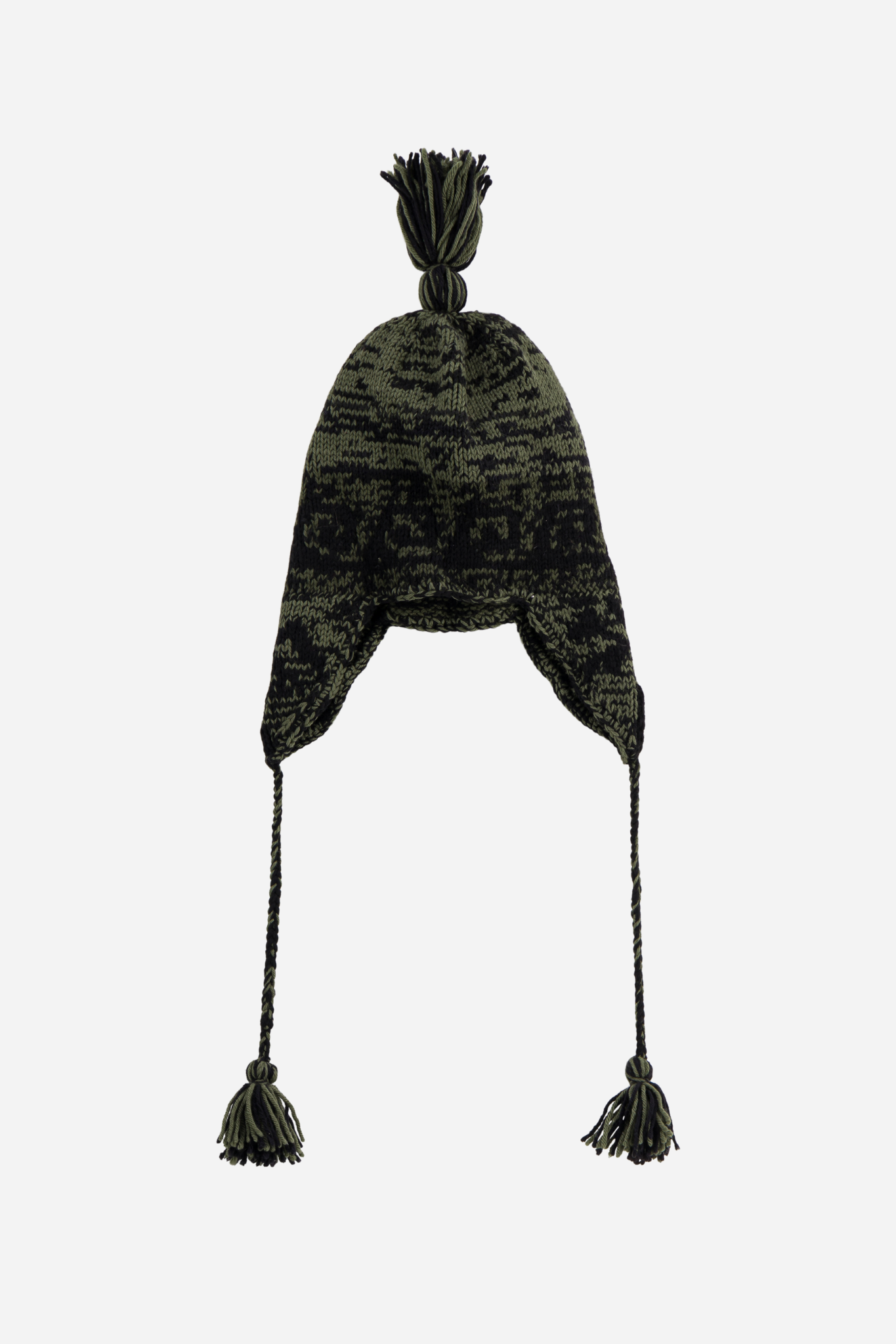 ZNOSTOCK_OLIVE & BLACK HAT BEANIE - Olive & Black