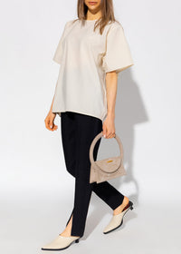 Pantalon skinny fendu en lin - Black