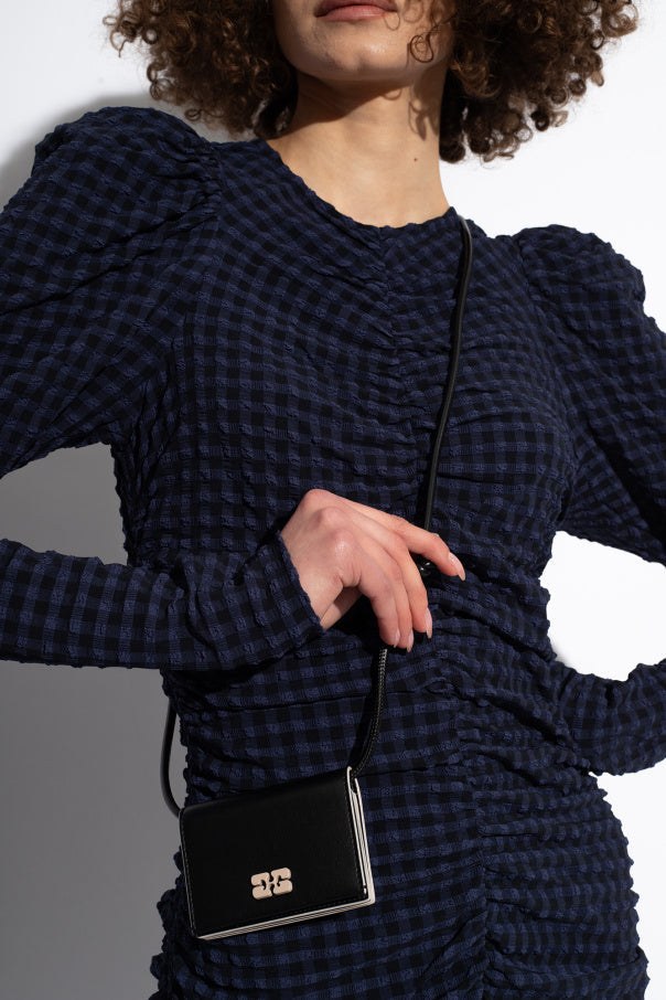 Portefeuille à bandoulière en cuir - Black