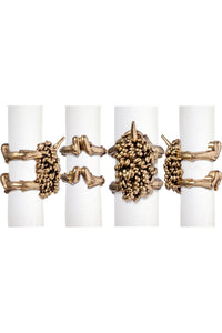 Lot de 4 ronds de serviette Haas Monster Ball en laiton - Gold