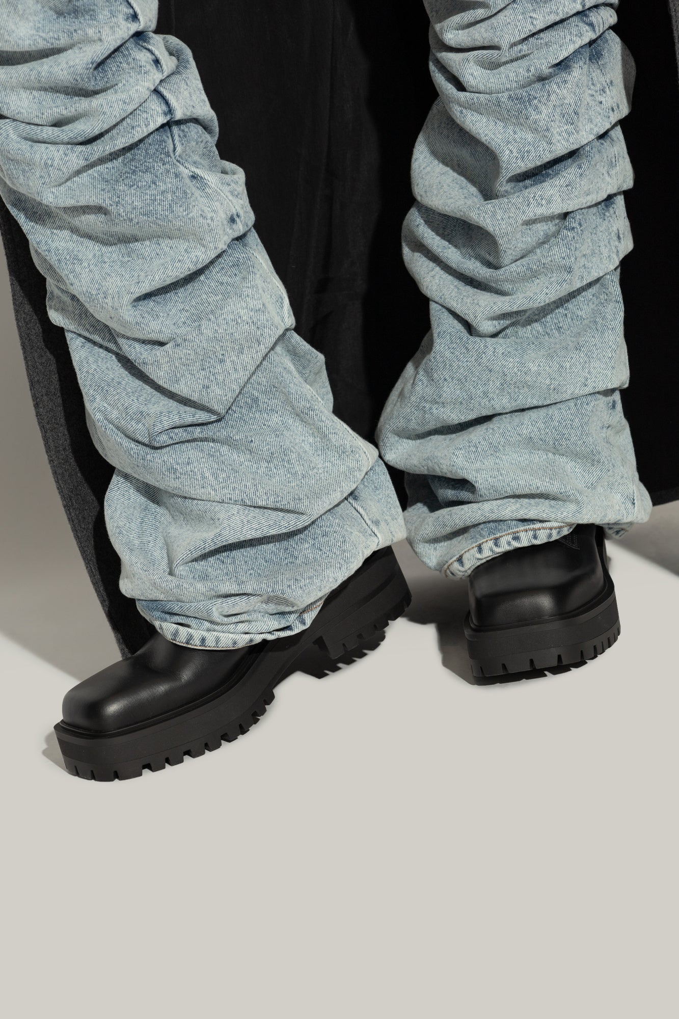 Bottines Turner en cuir lisse - Noir