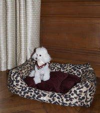 Panier pour chien Compagno - Léopard et Prune