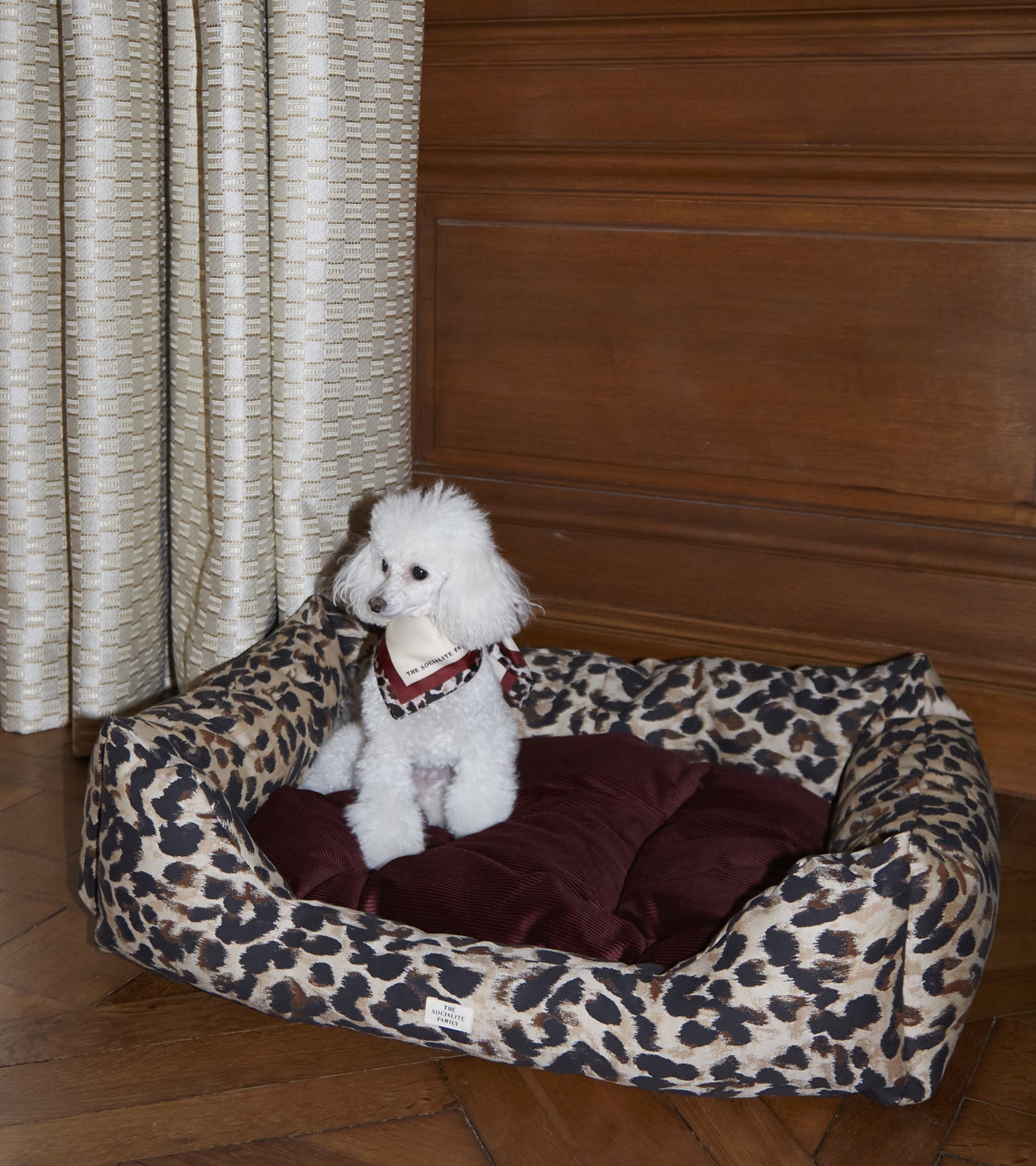 Panier pour chien Compagno - Léopard et Prune