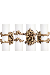 Set de 4 ronds de serviette Haas Monster en laiton - Or