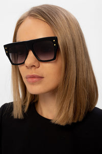 Medium Brown Swirl  White Gold B I Lunettes de soleil