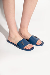 3 qty Sandales à enfiler sur semelle en cuir - Rich Navy