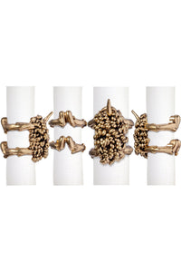 Coffret de 4 ronds de serviette Monster Haas Brothers - Or