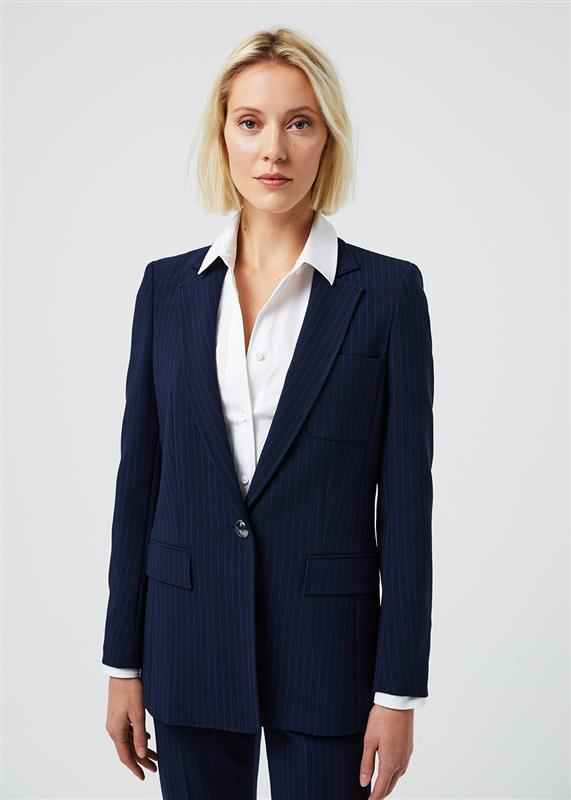 Veste longue double toile - Marine