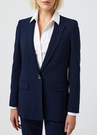 Fitted button-up jacket - Navy