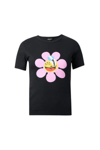 T-shirt à imprimé marguerite - Black