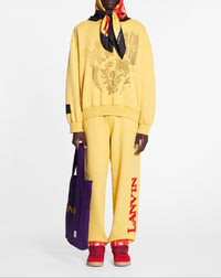 Pantalon de survêtement avec logo brodé - Maïs
