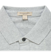 1 qty Polo à broderie contrastée - Pale Grey Melange