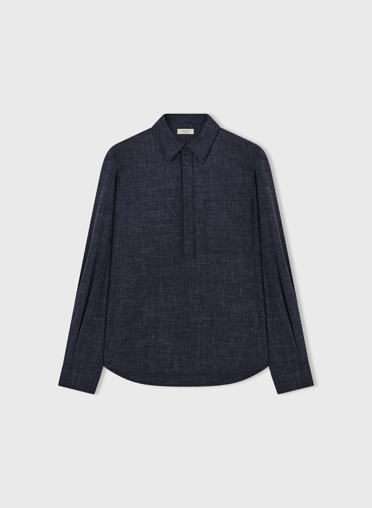 NAVY LONG SLEEVES POLO SHIRT WITH POCKET