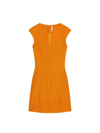 Robe en lin et soie - Dark Orange
