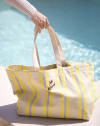 Large Summer Tote - Oat/Lemonade