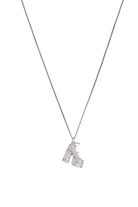 Collier avec pendentif en laiton - Silver & Crystal