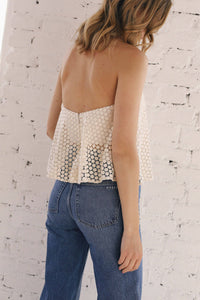 Le Donatien strapless top - Ecru