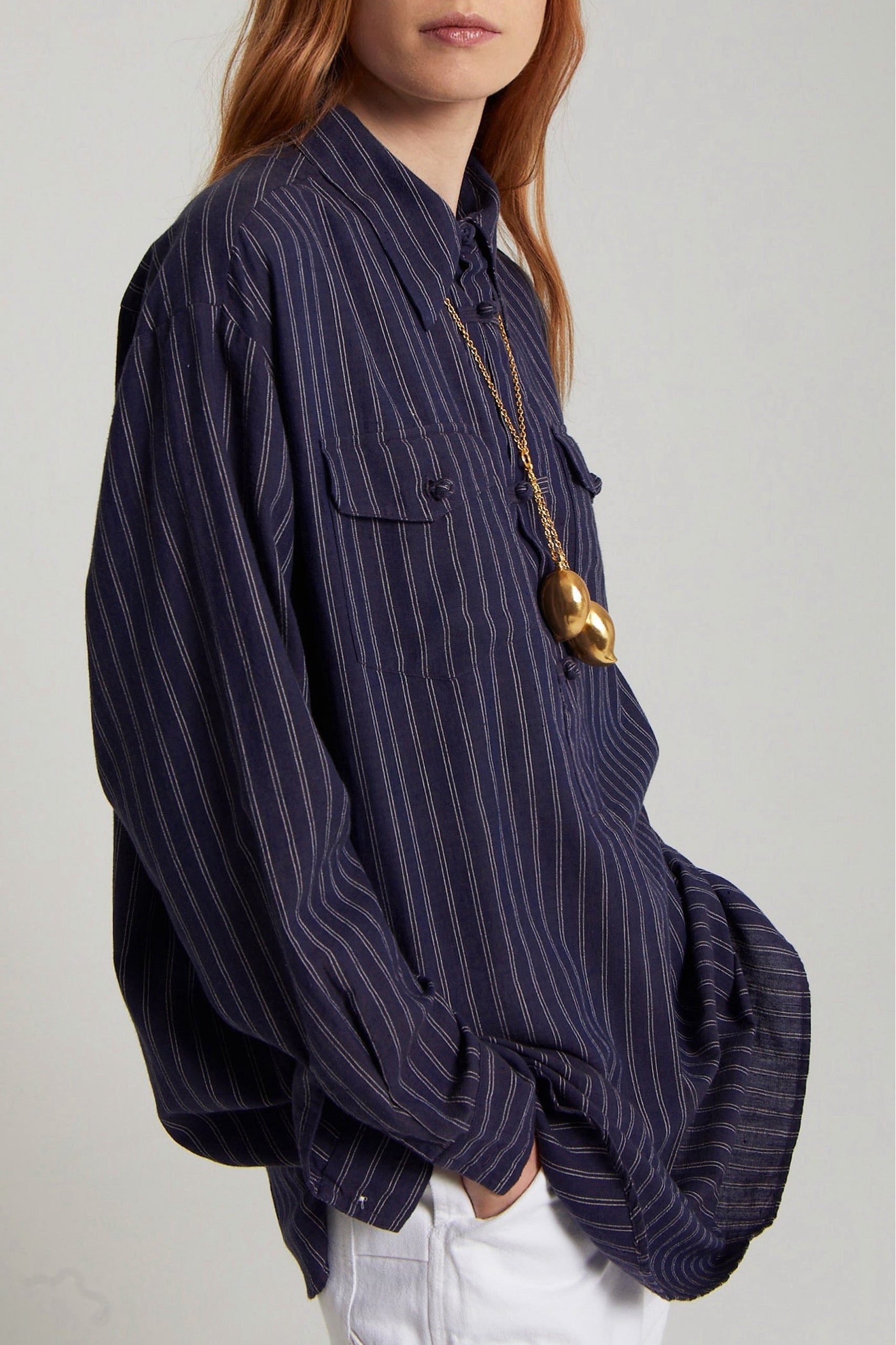 Blouse Buche à manches longues - Navy