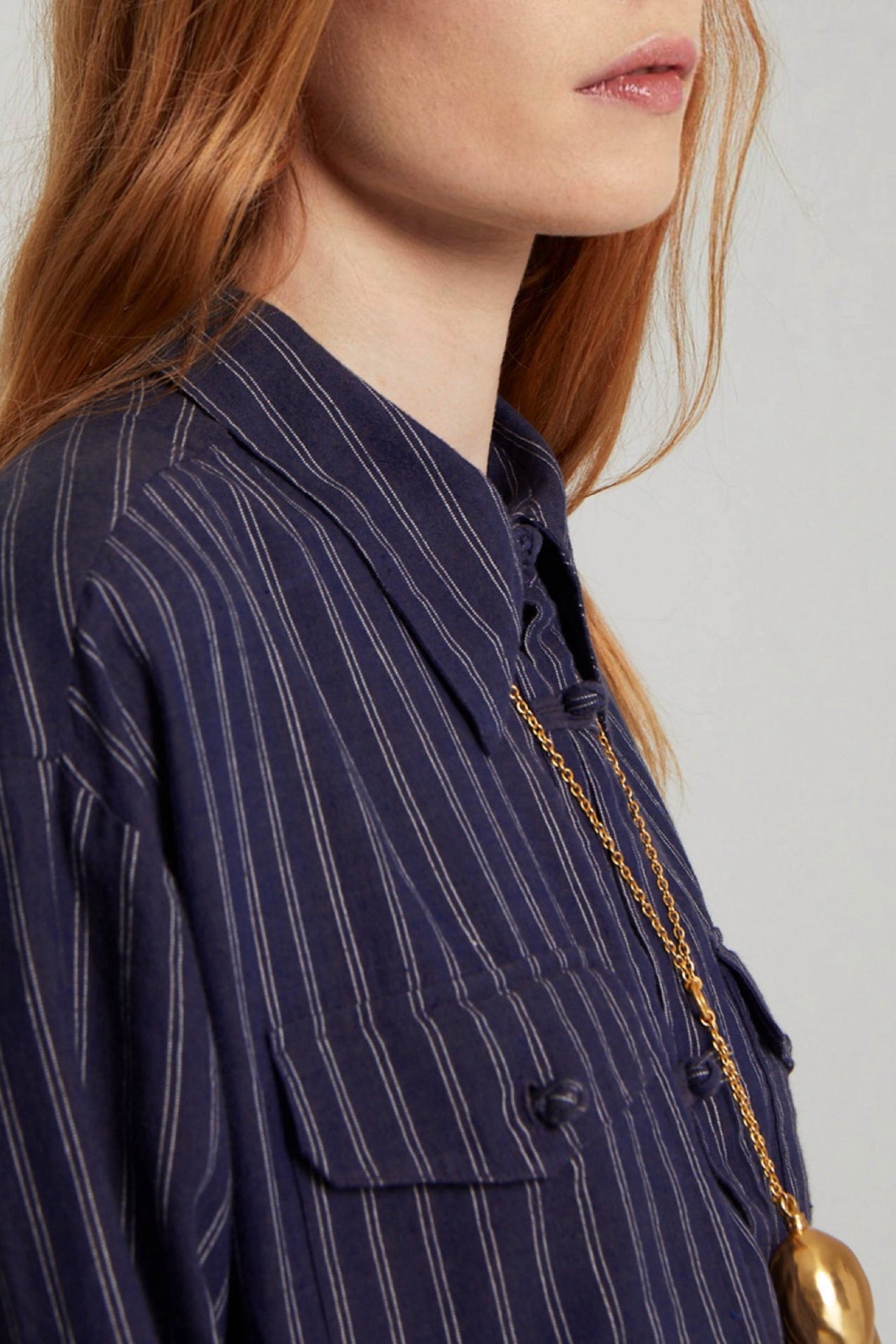 Blouse Buche à manches longues - Navy