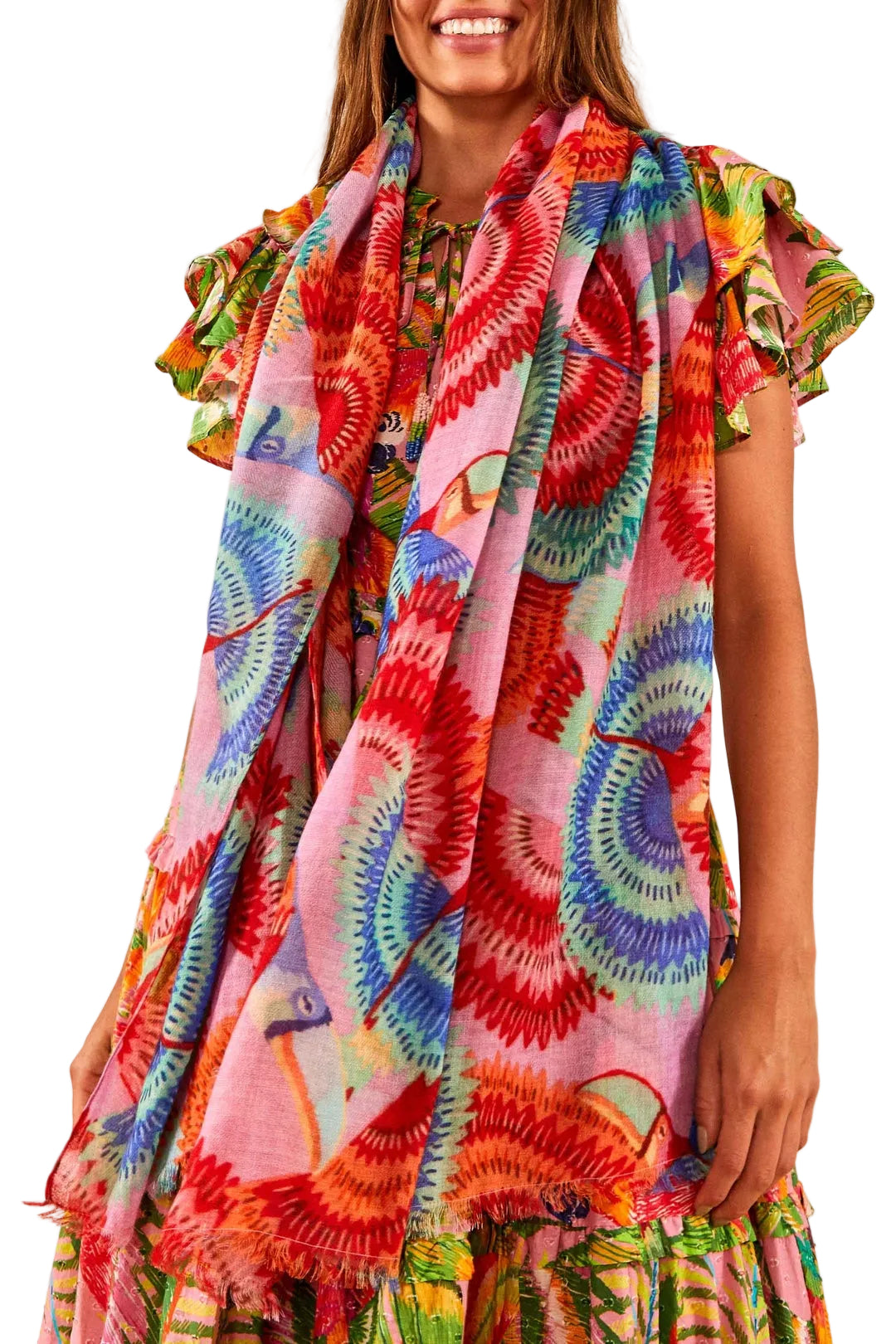 Happy Toucans scarf - Pink