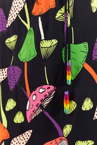 Robe midi Mushrooms Piping - Multicolore
