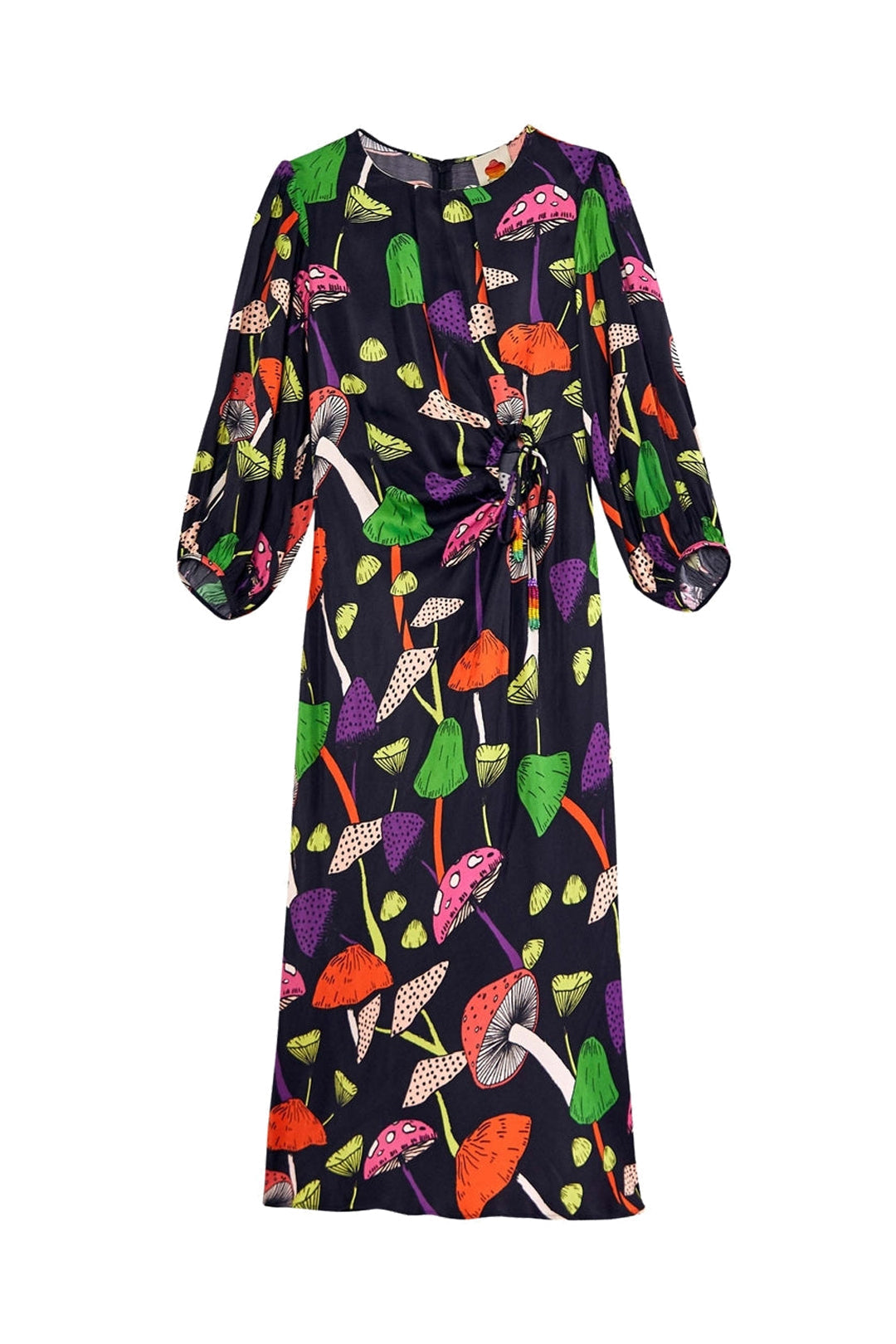 Robe midi Mushrooms Piping - Multicolore