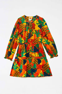 Robe courte Fruit Salad en coton - Multicolore