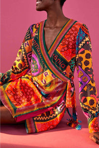 Robe courte Dotted Patch - Multicolore