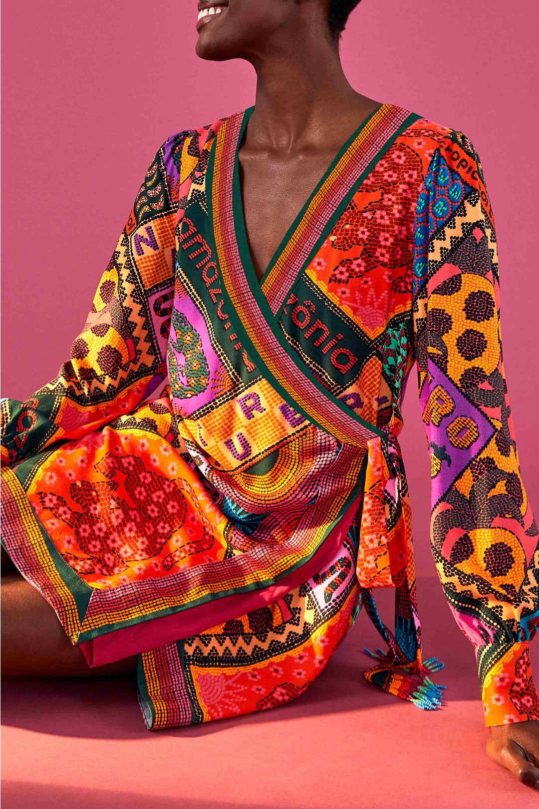 Robe courte Dotted Patch - Multicolore