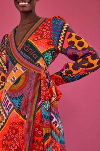 Robe courte Dotted Patch - Multicolore