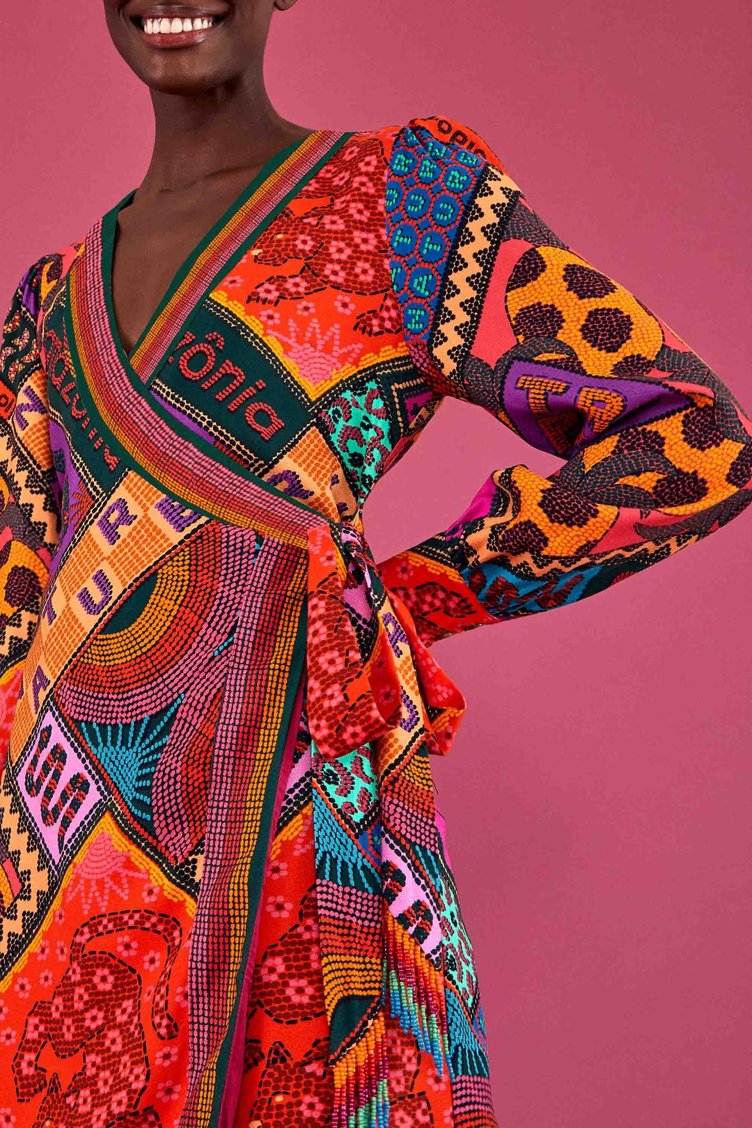 Robe courte Dotted Patch - Multicolore