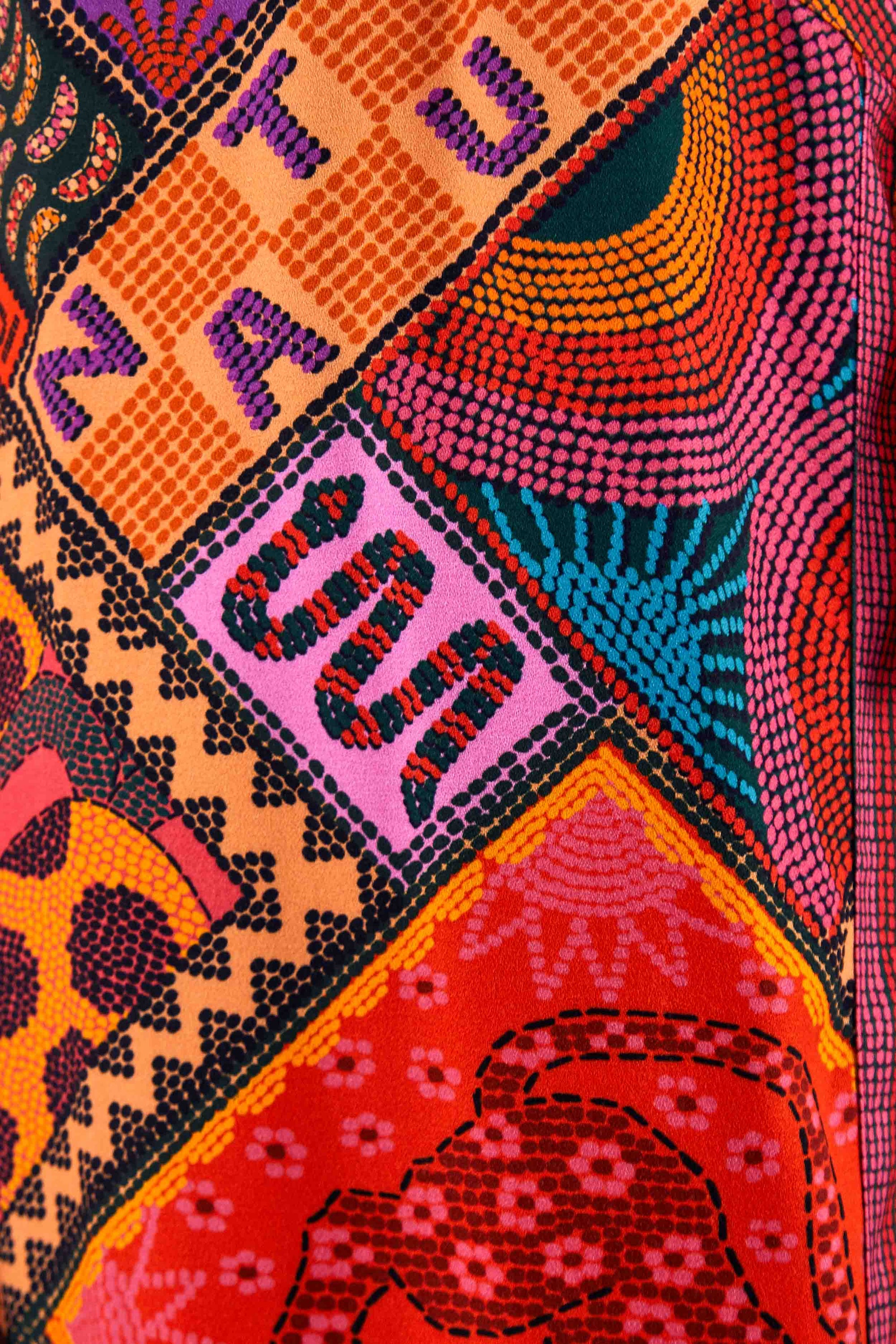 Robe courte Dotted Patch - Multicolore