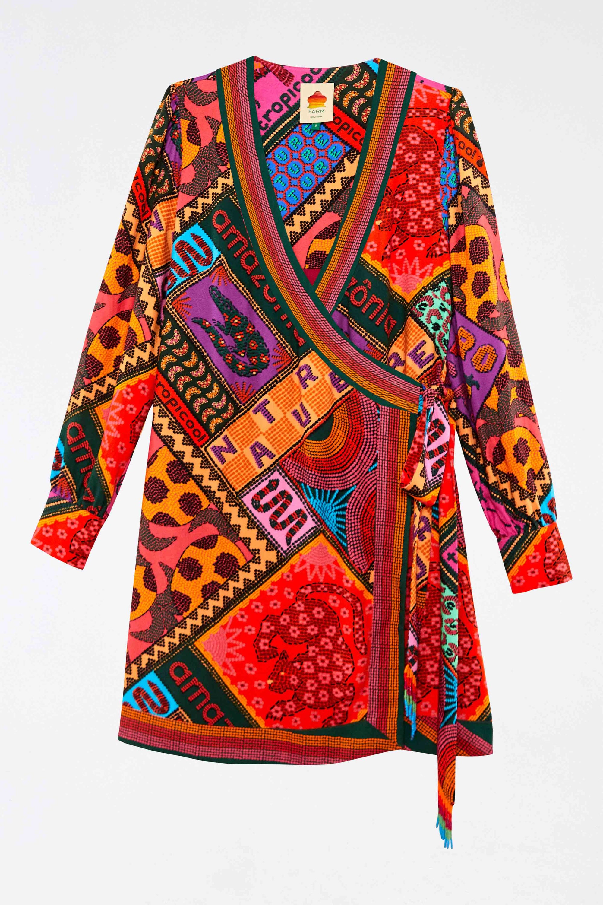 Robe courte Dotted Patch - Multicolore