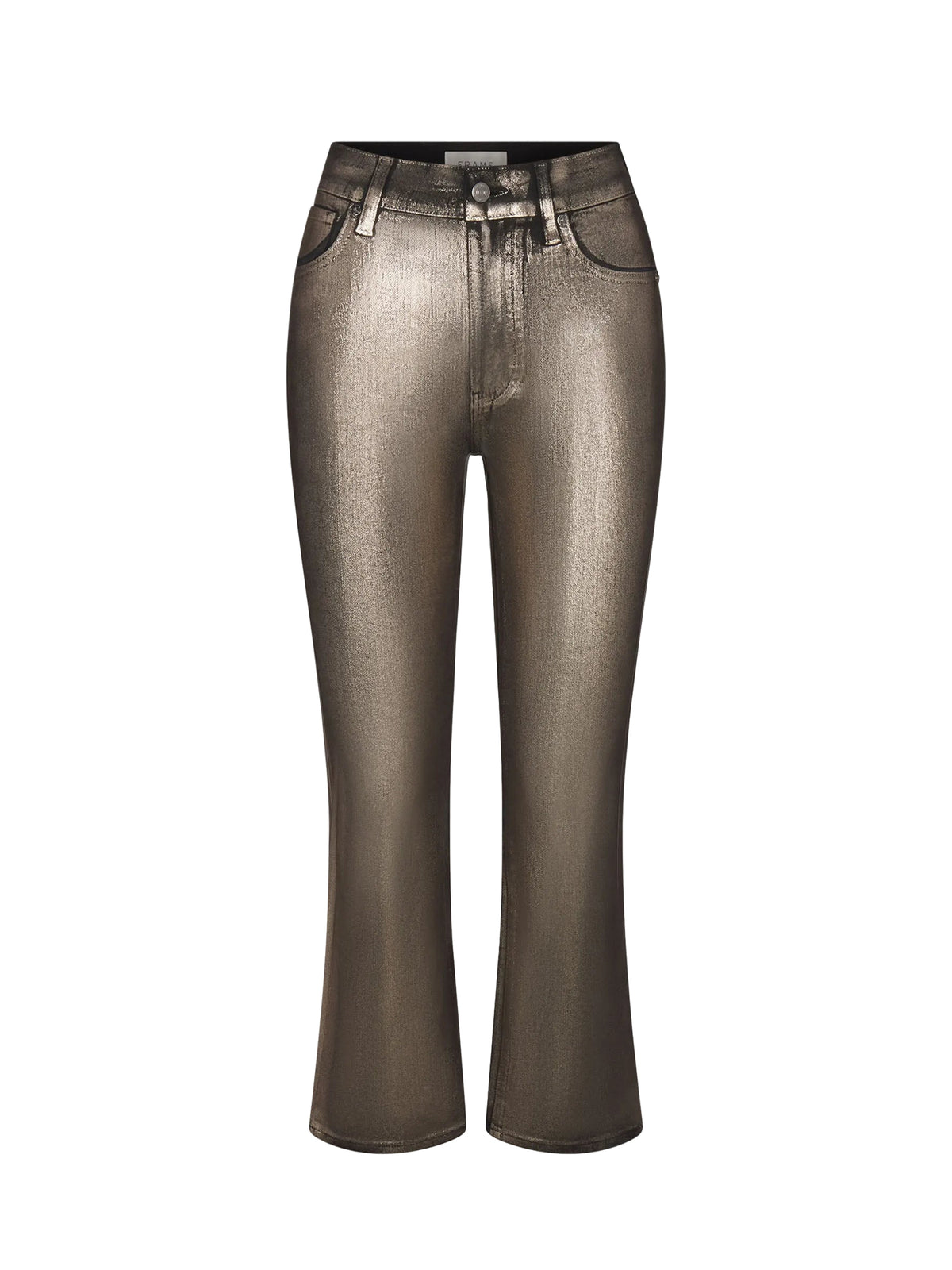 Pantalon Reboot Crop en denim - Champagne Coated