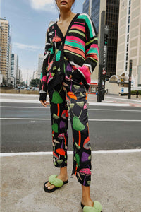 MEDIA OFF LINE_Pantalon Mushrooms - Multicolore