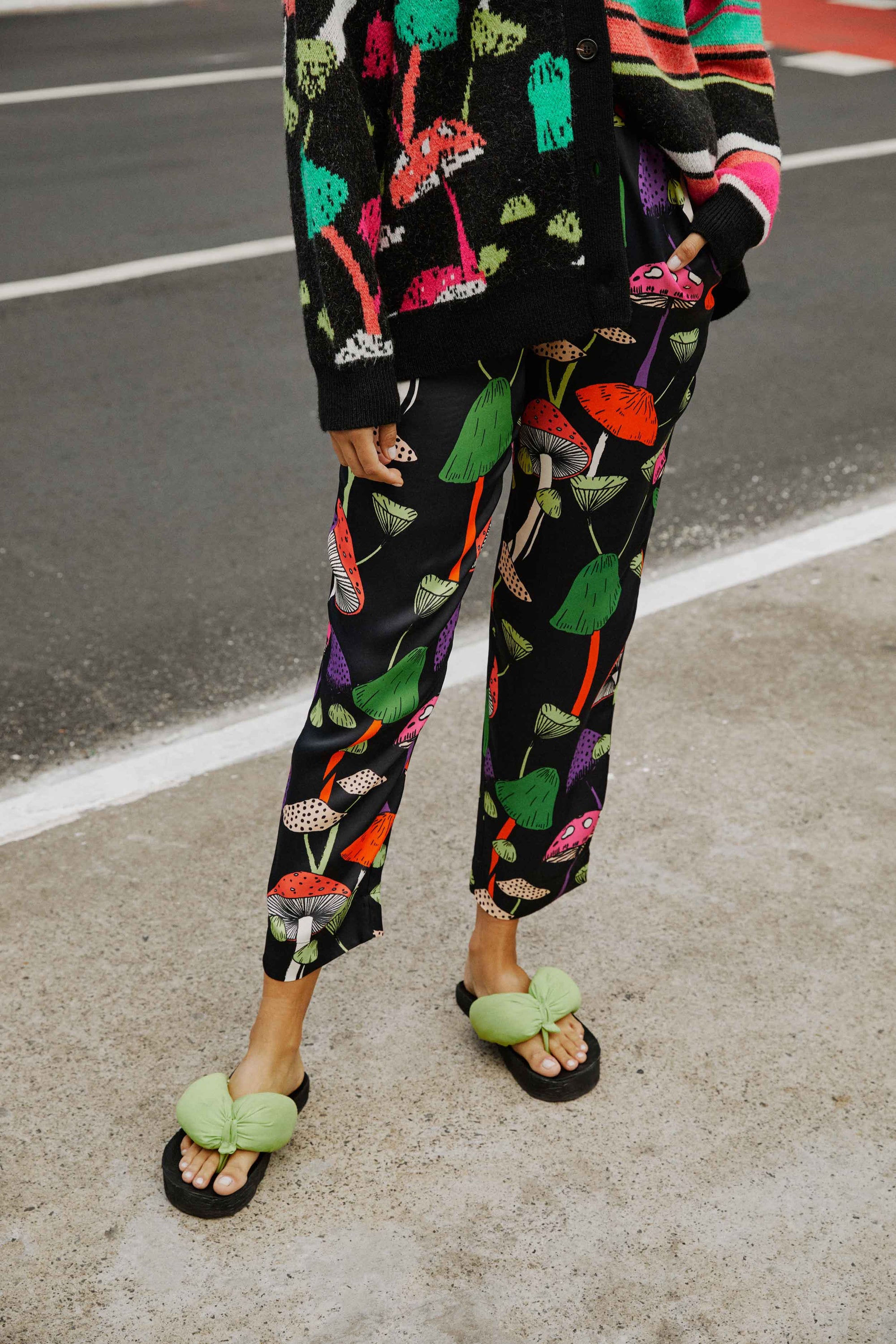 MEDIA OFF LINE_Pantalon Mushrooms - Multicolore