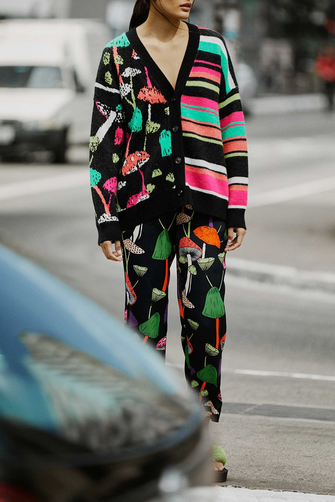 MEDIA OFF LINE_Pantalon Mushrooms - Multicolore