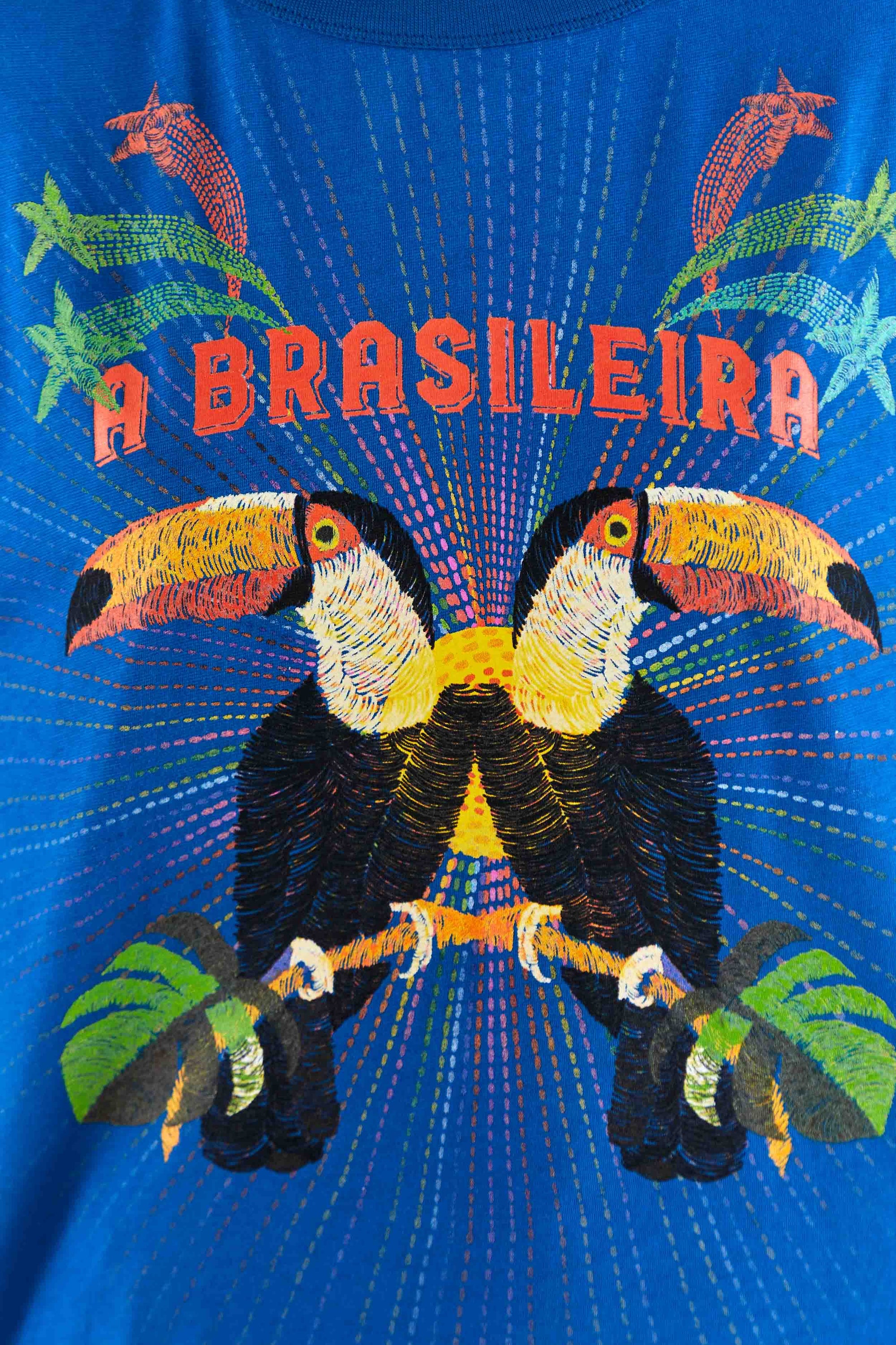 A Brasileira cotton T-shirt - Blue